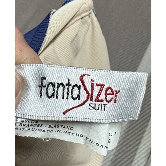 FANTASIZER Women's Navy Blue One-Piece Swimsuit Size 24W- Preloved - Picture 3 of 8